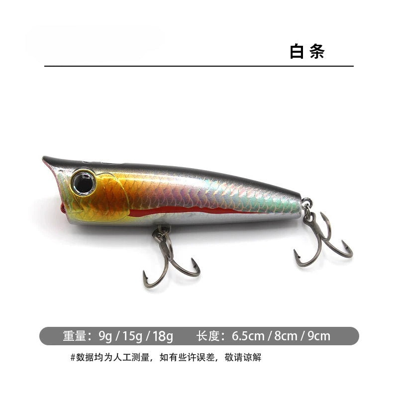 新款路亚假饵水面系波爬之字狗远投型翘嘴鳡鱼鲈鱼15克18克