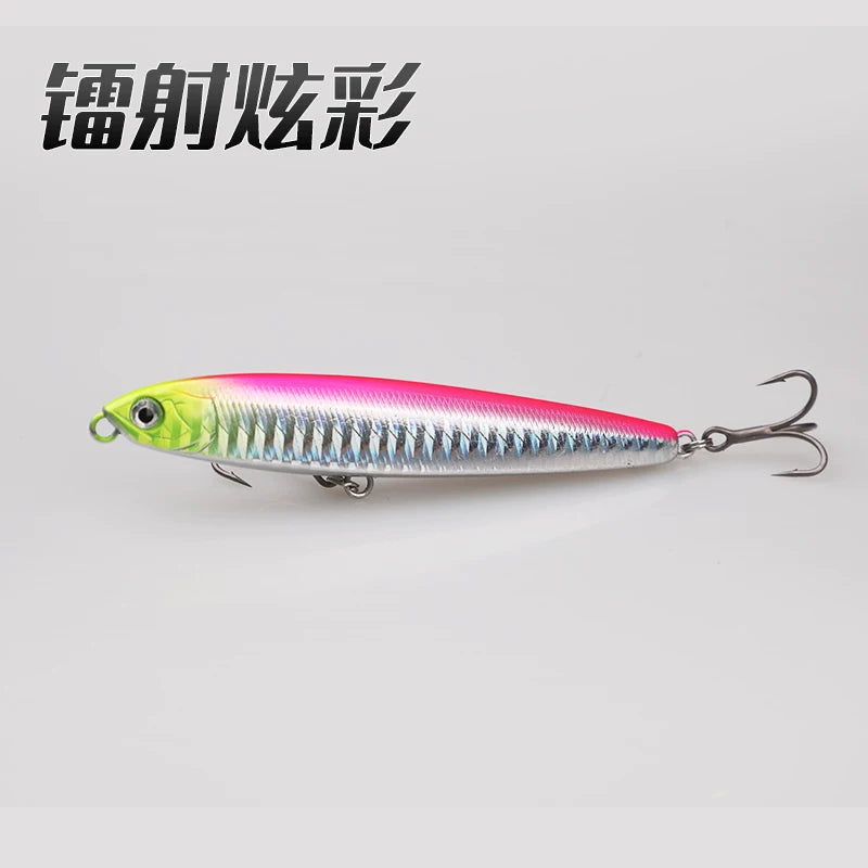 正版毒牙沉水铅笔3.5X新防锈加强钩超远投颤沉翘嘴铅笔路亚饵