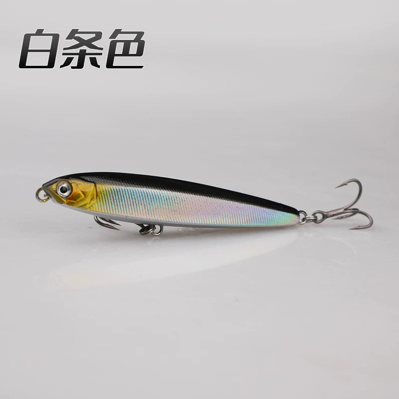 正版毒牙沉水铅笔3.5X新防锈加强钩超远投颤沉翘嘴铅笔路亚饵