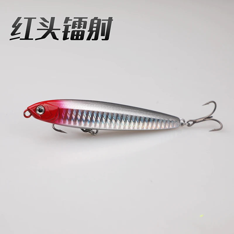 正版毒牙沉水铅笔3.5X新防锈加强钩超远投颤沉翘嘴铅笔路亚饵
